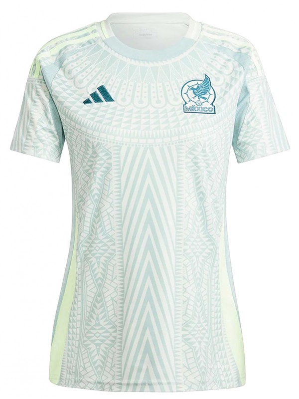 Mexico maillot féminin à l'extérieur deuxième uniforme de football pour femmes vêtements de sport pour dames hauts de football chemise de sport 2024-2025